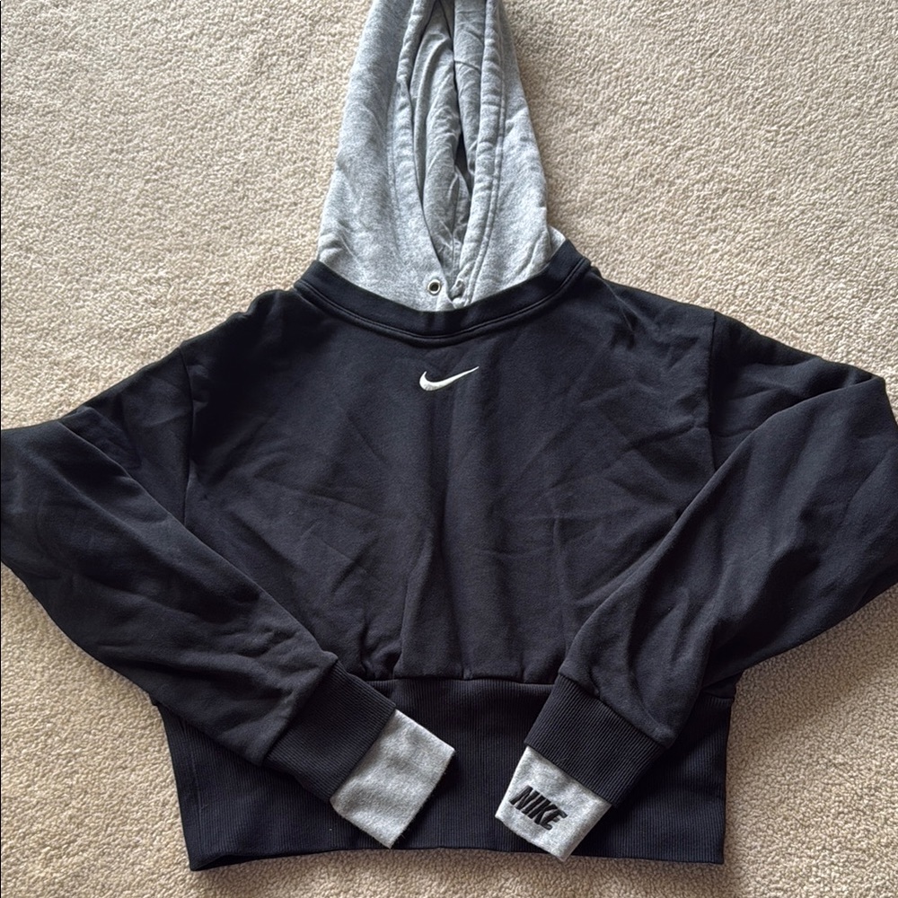 Nike Black and Gray Hoodie
